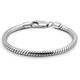 Dankadi Italy Smooth 3MM 4MM Round Snake Chain Bracelet Solid 925 Sterling Silver Men Women Teen Boy Girls 6.3" 6.7" 7" 7.5" 8" 8.5" 9" 9.5" Bangle Charm Jewelry Gift, 7.5 inches, Sterling Silver