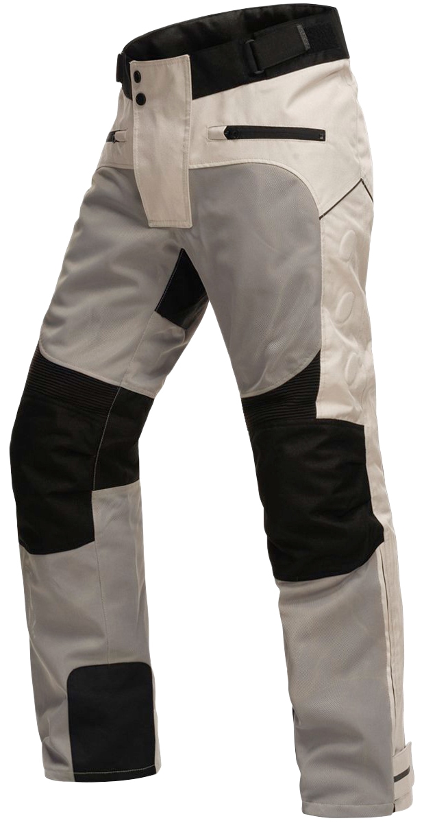 Motorradhose NERVE "Tourenhose Outback" Gr. L, schwarz (hellgrau, weiß, schwarz), Hosen, L, N-Gr, Obermaterial: 100% Polyester. Miedereinsatz: 100% Polyester Image