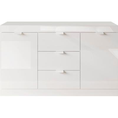 Sideboard INOSIGN "Slim", weiß (weiß hochglanz lack), B:136cm H:82cm T:42cm, Sideboards, Breite 136 cm, weiß Hochglanz Lack Image