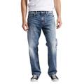 Silver Jeans Men's Grayson Easy Fit Straight Leg Jean (Size 40-30) Light Wash, Cotton,Elastine,Polyester