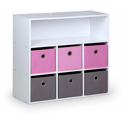 Kinderschrank in weiß - Rosa - Sweeek