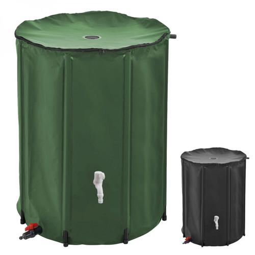 Réservoir souple, récupérateur d'eau de pluie pliable - 500 l - Vert Linxor