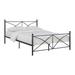 Kelly Modern Queen Size Bed, Heavy Steel Metal Frame, Matte Finished Black