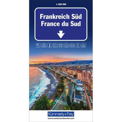 Frankreich Süd Strassenkarte 1:600 000, Karte (im Sinne von Landkarte)