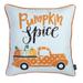 Thanksgiving Pumpkin Spice Decorative Throw Pillow Cover 18''x 18''