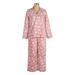 Pink Spring,'Floral Printed Cotton Pajama Set in Pink Shade'