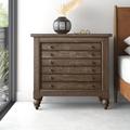 Janae 3 Drawer Nightstand Wood in Brown Laurel Foundry Modern Farmhouse® | 32 H x 34 W x 18 D in | Wayfair 3909F9DBFF26421F973D9DCEDFEB2141