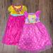 Disney Pajamas | Fantasy Nightgowns, Set Of 2 - Fancy Nancy & Peppa Pig | Color: Pink/Yellow | Size: 2tg