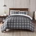 Serta Simply Clean Alex Buffalo Checkered Antimicrobial Comforter Set /Polyfill/Microfiber in Gray | Twin XL Comforter + 1 Standard Sham | Wayfair