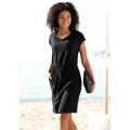 Jerseykleid BEACHTIME Gr. 42, N-Gr, schwarz Damen Kleider Strandkleider