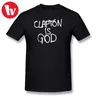 Eric Clapton musique T-Shirt Clapton est dieu-blanc sur noir grande taille T-Shirt 2018 hommes mode