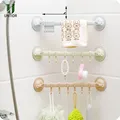 UNTIOR-Crochets muraux à ventouse T1 en plastique 6 crochets support de cuisine pour serviettes