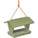 Birds Choice 8.5" Color Pop Collection Recycled Plastic Hanging Hopper 2-Sided Bird Feeder Metal in Orange/Brown | 8.5 H x 10.25 W x 13 D in | Wayfair