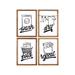 ZeaZu 4 Piece Picture Frame Textual Art Set on Wood in Black/Brown/White | 15.75 H x 11.75 W x 1 D in | Wayfair 396809