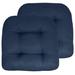 Ebern Designs Indoor-Outdoor Reversible Patio Seat Cushion Pad 2 Pack - 19" x 19" Polyester in Blue/Black | 9 H x 19 W x 19 D in | Wayfair