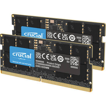 Crucial 32GB Laptop DDR5 5600 MHz SO-DIMM Memory Kit (2 x 16GB) CT2K16G56C46S5