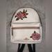 Coach Bags | Coach Embroidered Rose Mini Backpack In White | Color: Cream/White | Size: Mini