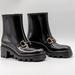 Gucci Shoes | Gucci Women Horsebit Black Rubber Waterproof Platform Lug Boots Size 9 Eur 39 | Color: Black | Size: 9