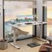 Inbox Zero Kenzliee Height Adjustable Standing Desk Wood/Metal in White | 48 H x 55 W x 24 D in | Wayfair A82F749AA2E841379EF1258E9DAA1990