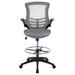 Inbox Zero Drafting Chair Polyester 50.75" H x 24.5" W x 25.5" D Upholstered in Gray | 50.75 H x 24.5 W x 25.5 D in | Wayfair