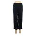 Lands' End Casual Pants - Mid/Reg Rise Straight Leg Boyfriend: Black Bottoms - Women's Size 8