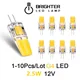 Mini Lampe LED G4 COB 12V AC/DC 2.5W Ampoule de Lustre Remplace les Lampes Halogènes Blanc