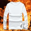 T-Shirt Thermique Épais pour Homme Sous-Vêtement Thermique Mince Astronomique Pull Long