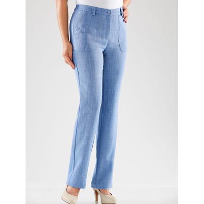 Palazzohose CASUAL LOOKS, Damen, Gr. 21, Kurzgrößen, blau (taubenblau), 100% Polyester, unifarben, lang, Hosen Image