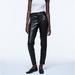 Zara Pants & Jumpsuits | Black Faux Leather Zara Pants | Color: Black | Size: 6