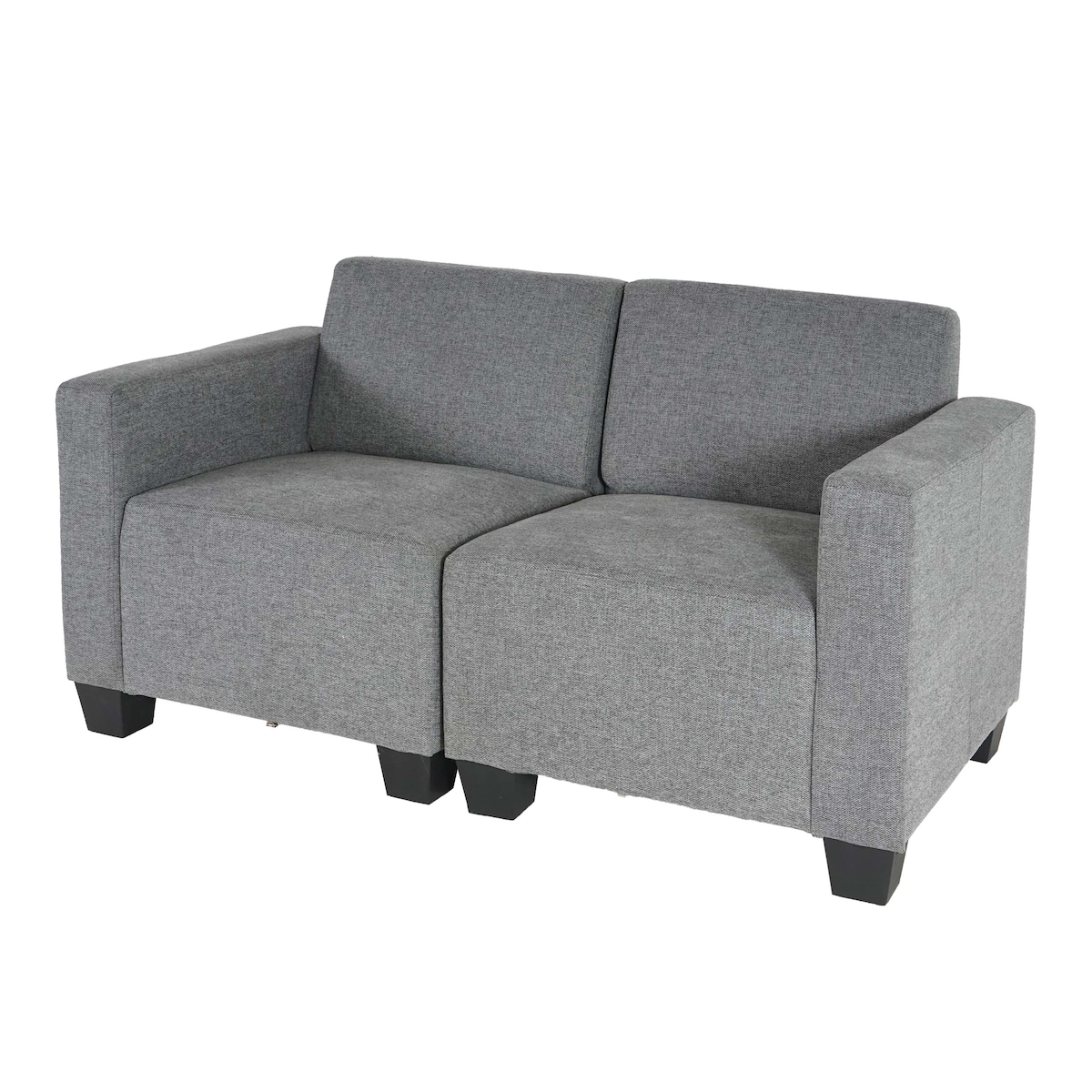 Mendler Modular 2-Sitzer Sofa Couch Lyon, Stoff/Textil ~ grau Image