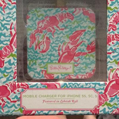 Lilly Pulitzer Cell Phones & Accessories | Lilly Pulitzer Charger For Iphone 5 And Up Nib | Color: Blue/Pink | Size: Os
