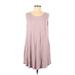 Molly Green Casual Dress - A-Line Scoop Neck Sleeveless: Pink Print Dresses - Women's Size Medium