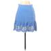 J.Crew Factory Store Casual Mini Skirt Mini: Blue Solid Bottoms - Women's Size Small
