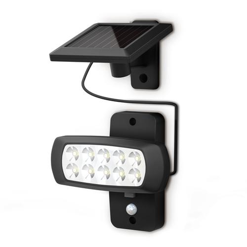 LED Außen-Wandleuchte B.K.LICHT Lampen schwarz LED Außenwandleuchten Solar Außenleuchte mit PIR Bewegungssensor, IP44,