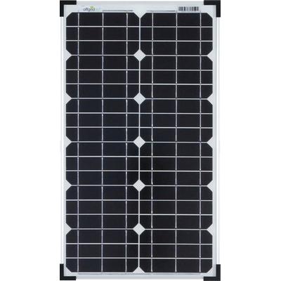Solarmodul OFFGRIDTEC "30W MONO 12V Solarpanel", schwarz (baumarkt), Solarmodule, extrem wiederstandsfähiges ESG-Glas