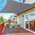 Parasol de camping abricot imperméable protection solaire extérieure tarLII jardin cour gris