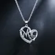 Collier en argent sterling 925 avec pendentif en forme de cœur pour femme bijou de luxe à la mode