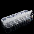 Boîte de rangement en plastique africain à 12 compartiments mallette de rangement transparente pour