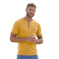 Kurzarmshirt "Kurzarm-Shirt" Gr. 44/46, gelb (ocker) Herren Shirts T-Shirts