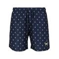 Badeshorts URBAN CLASSICS "Herren Pattern Swim Shorts" Gr. 4XL, US-Größen, blau (anchor, navy) Herren Badehosen Badeshorts