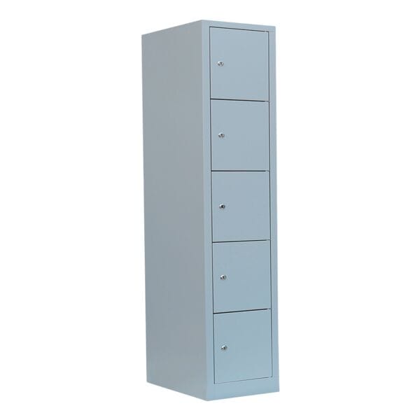 Lüllmann Schließfachschrank - 1 Abteil - 5 Fächer grau
