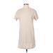 Old Navy Casual Dress - Shift High Neck Short sleeves: Tan Solid Dresses - Women's Size X-Small Petite