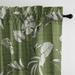 Tropez Green Pole Top Drapery Panel - Pair - N/A