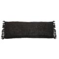 Coussin en coton noir 35x100