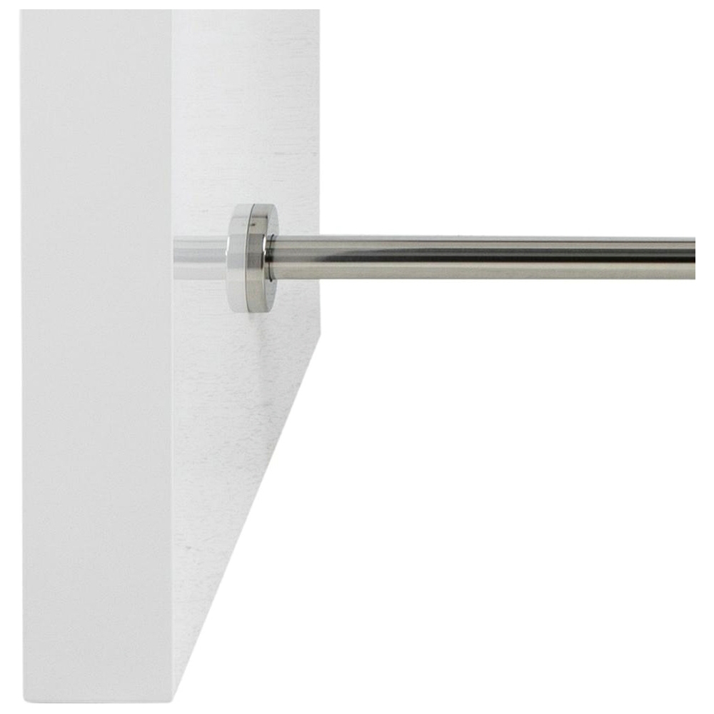 SalesFever Bartisch mit Querstrebe | 130 x 60 cm | MDF | B 130 x T 60 x H 105 cm | Weiß Hochglanz Image