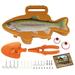 Flambeau Outdoors Wild Bite Trout 25 Piece Kit Fishing Tackle Box 10.75 inches Non Lead Plastic