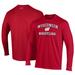 Men's Under Armour Red Wisconsin Badgers Wrestling Arch Over Performance Long Sleeve T-Shirt