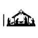 Nativity Scene Silhouette Decor Wide Applications Easy to Operate for Home Garden Party Decoration Black 30*19cm
