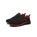 Woobling Mens Sneakers for Jogging Workout Fitness Lightweight Breathable Slip On Gym Athletic Tennis Shoes Black Red 7.5