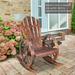 SamyoHome Outdoor Wood Rocker Garden Wooden Wagon Rocking Chair for Patio